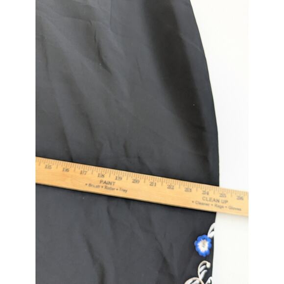 TAHARI Arthur S. Levine Women's Pencil Skirt Black/Multi Floral Embroidered 18 - Picture 6 of 12